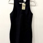 NWT Cinq A Sept Irene Lace Up Tie Cut Out Bodycon Mini Dress Black Womens Size 8 Photo 0