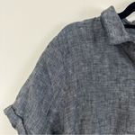 Tahari Charcoal Gray Button Down Linen Shirt Dress Size XL Women's Photo 1