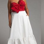 Anthropologie Hutch Bow-Tie Maxi Dress in Red Motif Size 8 NWOT $218 Photo 13