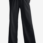 Woman Within  Wide Leg Knit Pants Womens Size 18/20 L Black Pull On Soft Stretch‎ Photo 0