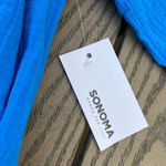 Sonoma NWT  size large blue gauzy tie waist quarter sleeve dress midi Photo 7