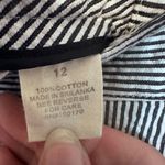 Sandro  Nautical Shorts Women's 12 Navy & White Striped Seersucker 4.5" Inseam Photo 2