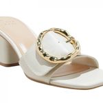 A New Day  Womens Diana Buckle Mule Heels 89998799 Cream Off White 6.5 Photo 0