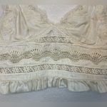 ZARA ‎ Women’s Crochet Lace Floral Cream Top Size S Photo 7