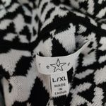 Fever black white geometric cowl neck poncho size l/xl Size L Photo 5
