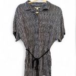 Rag Poets Chic Black and White Striped Romper Photo 1