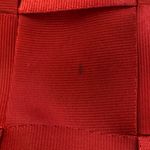 Seatbelt Purse (Red) Woven Neutral Y2K
90s Top Handle Shoulder Bag. Preloved Red Photo 6