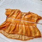 Pilcro and the Letterpress Anthro Pilcro Bette Plaid Top Tunic Medium Yellow Photo 5