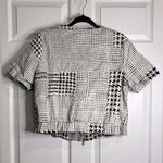 CAbi  Coupe Bomber Jacket Black and Ivory Patchwork Design - Size Large Photo 1