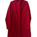 J.Jill  Womens  Pea Coat RED Button Pockets Fall Winter Lined SZ M Photo 0