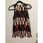 Rag and Bone  Bus Seat Hill Geometric Printed Silk Racerback Tank Top Blouse XS Photo 5