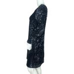 Loft Dress Womens Sheath Black All Over Sequins LBD Party Night Out Size 4 Photo 2