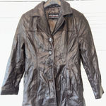 wilson's leather  The Leather Experts Womens Black Blazer Jacket Size Well Worn L Photo 0