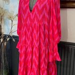 Pomander Place Tuckernuck Hot Pink Ikat Kenzo Long Sleeve Dress Photo 4