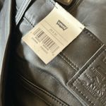 Levi's NWT Baggy Dad Pants Women Black Vegan Leather Mid Rise Loose Barrel Leg Photo 10