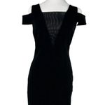 Halston Heritage  Black Mesh Panel Off Shoulder Dress Celebrity Size S Photo 11