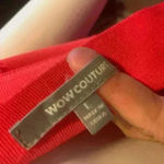 Wow Couture  Women's Sweetheart Block RED Bandage Dress Size Large Photo 4