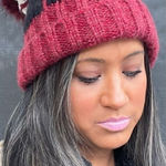 Women's Pom Ball Knit Beanie Hat One Size Winter Cozy Warm White Photo 0