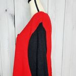 Vintage Fia Italia Handloomed Cardigan Sweater Red Black Colorblock Sz L V Photo 5