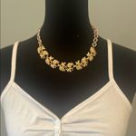 Floral Gold and Pink Necklace/choker style vintage 70’s Photo 1