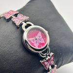 Bongo  Butterfly Silver Tone Stainless Steel Women’s Watch Working New Battery Photo 2