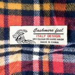 Cashmere Feel Woven Plaid Scarf Vest Blue Photo 6