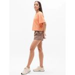 Athleta  M True Cotton Crop Tee Papaya Orange Medium Regular Photo 3