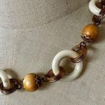 Bisou Bisou brown and white beaded necklace Photo 1