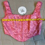 Princess Polly NWT Day Dream Pink Patterned Corset Top Photo 3