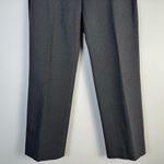 Lafayette 148 Italian Punto Milano Pant Charcoal Large Straight Leg Trouser Gray Photo 3