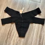 SKIMS Knit Strappy Bandage Bikini Bottom in Black Size 3X NWT Photo 6