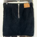 Band of Gypsies Braided Lace Up Black Velvet Mini Skirt Size 30 Photo 1