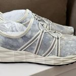 Isaac Mizrahi Gray Cream White Tie Dye Slip On Sneakers casual athleisure comfy Photo 2