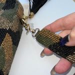 Moyna Fully Beaded Satin Back‎ Camouflage Skull Crossbody Gold Photo 4
