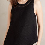 Elevenses Anthropologie Santa Ann Black Textured Romper Women's Size Small Photo 0