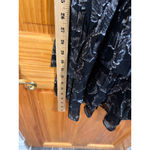 Maje Metallic Fil Coupé Cutout Tiered Mini Dress Black Silver 38 NWOT Holiday Pa Photo 5