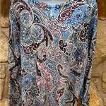 Chico's Chico’s Light-Weight Paisley Sweater Chico’s 2X Pullover Blue & Purple Shades Photo 13