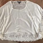 EXPRESS  Boho Sheer Lace Top With Cami Photo 0
