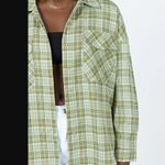 Princess Polly Brinley Green Plaid Oversized Shirt 4 Photo 4