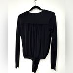 Free People Intimately Turnt Draped Bodysuit Black Long Sleeve Size Small Photo 7