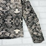 Mango Beige Black Snakeskin Print Hooded Lightweight Puffer Jacket Womens S Photo 8