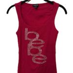 Bebe Vintage Y2K Women's Vibrant Red Beaded Tank Top Photo 0