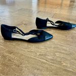 Sole Society  Women’s Pointed Toe Suede T-Strap Flats Black Size 10 B EUC Photo 3