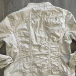 Cambridge Dry Goods cotton canvas coat ruched style size XL khaki zip up women Tan Photo 1