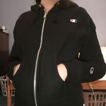 Champion Black Reverse Weave Zip Up Hoodie Photo 0