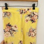 Anthropologie  Feather Bone Talese wide leg yellow floral pants Size 4 Photo 10