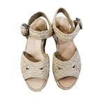 ROBERT CLERGERIE $550 Natural Raffia
Palm Flatform Espadrille Sandals
Italy 5.5 Tan Photo 3