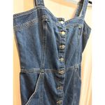 Levi's  Denim Dress Women's‎ Medium Button Front Sleeveless Jean Blue Photo 1
