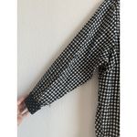 CHAPS  No-Iron Button Down Black‎ White Houndstooth Contrast Cuffs Top Size 2X Photo 3