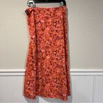 Talbots Vintage 90s Boho Fairy Cotton Blend Pink Floral Maxi Skirt size 12 Photo 6